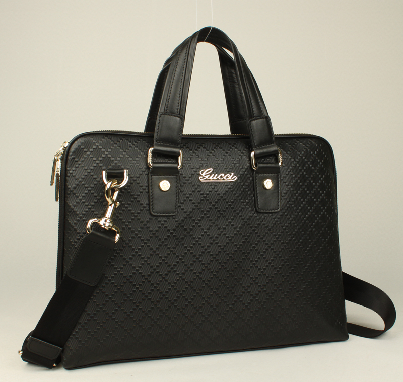  Gucciフルレザー ブラック 300331 GUCCIグッチ 男性 ハンドバッグ メッセンジャーバッグ