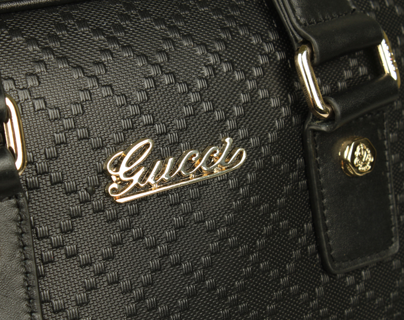  GUCCIグッチ Gucciフルレザー ブラック 300332 男性 ハンドバッグ メッセンジャーバッグ