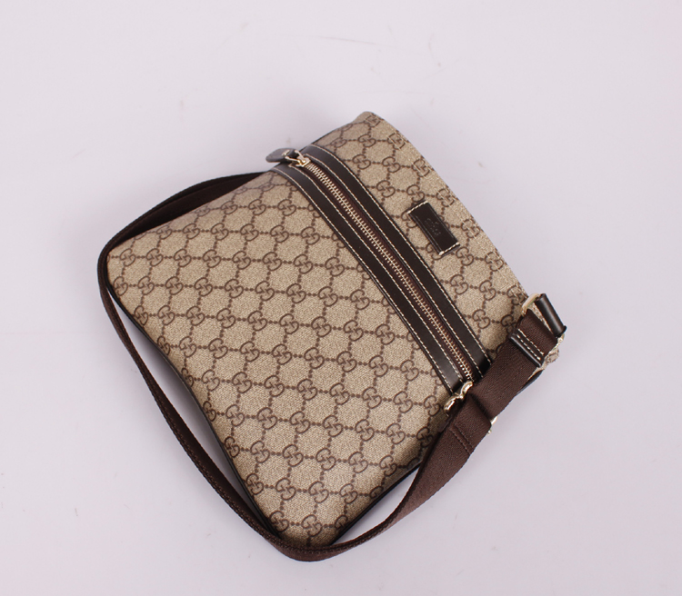  295257 PUC Gucci PVC 男性 ショルダーバッグ ブラウン GUCCIグッチ