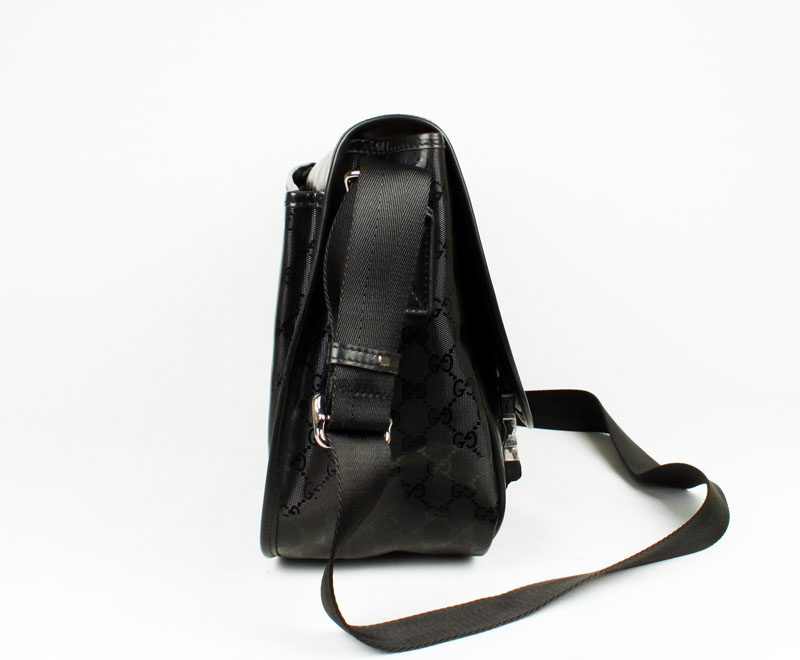  Gucci PVC 男性 ショルダーバッグ 201725 GUCCIグッチ ブラック