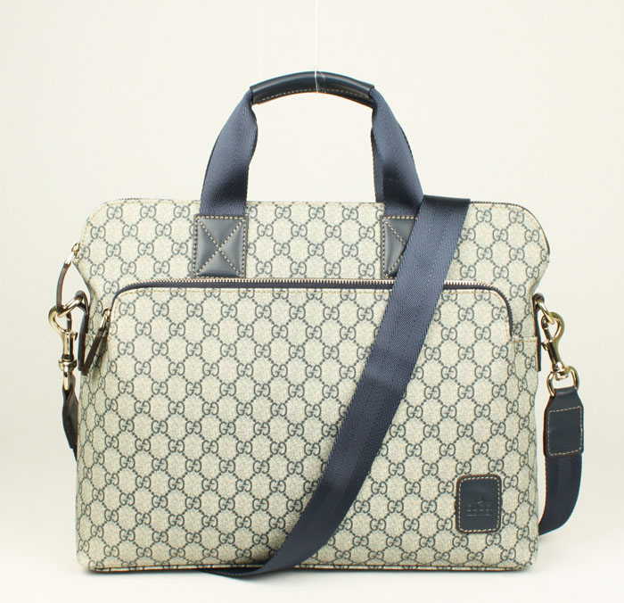  854361PVC ブルー 男性 ハンドバッグ メッセンジャーバッグ GUCCIグッチ Gucci PVC