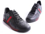 コピーgucci靴通販信用できるスニーカー　グッチシマレザー　ウェブライン メンズ　ブラック　GC275027-2